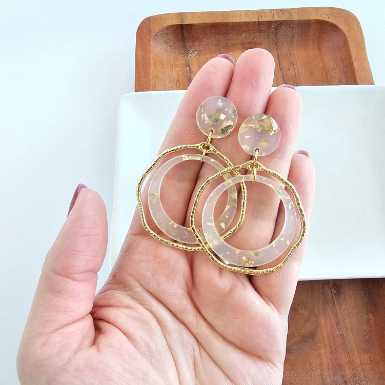 Gold Flake Georgia Earring