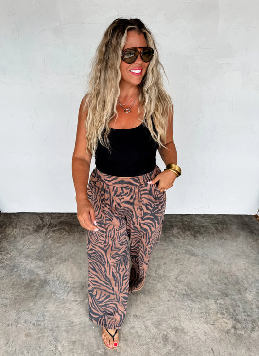 Zebra Haddie Wide Leg Pants
