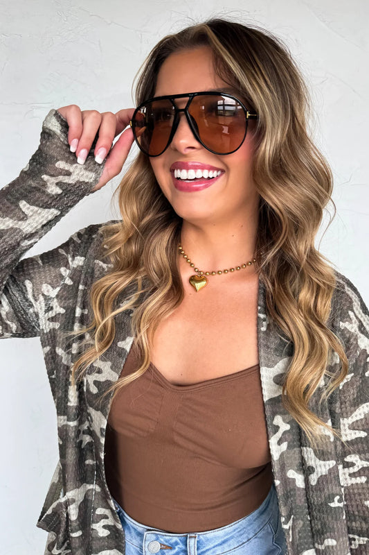Lola Cardigan in Camo