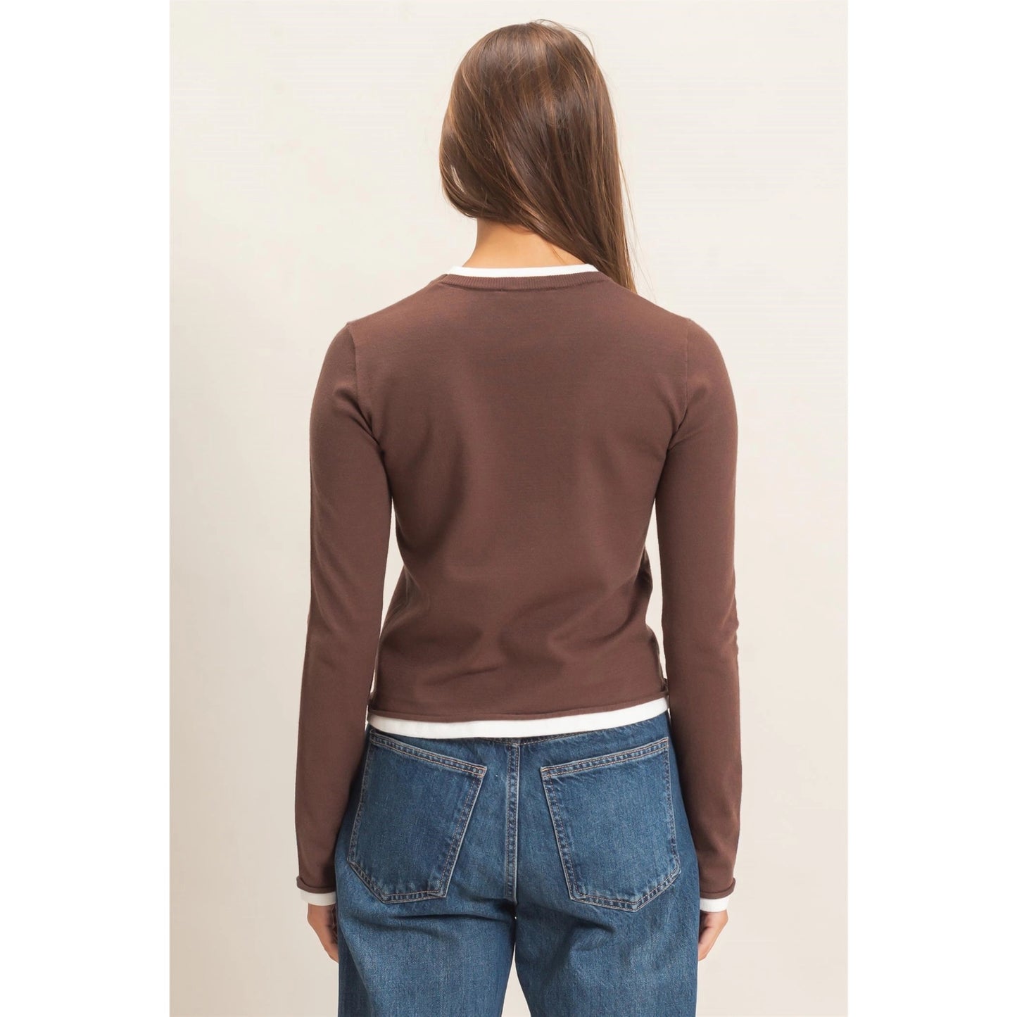 Brown Layered Long Sleeve