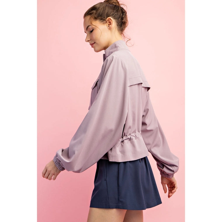 Ash Lavender Crinkle Jacket