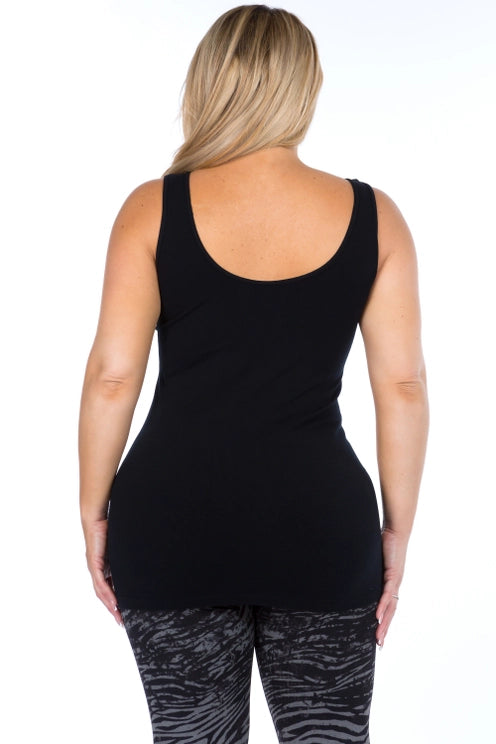 Reversible Seamless Tank in Black