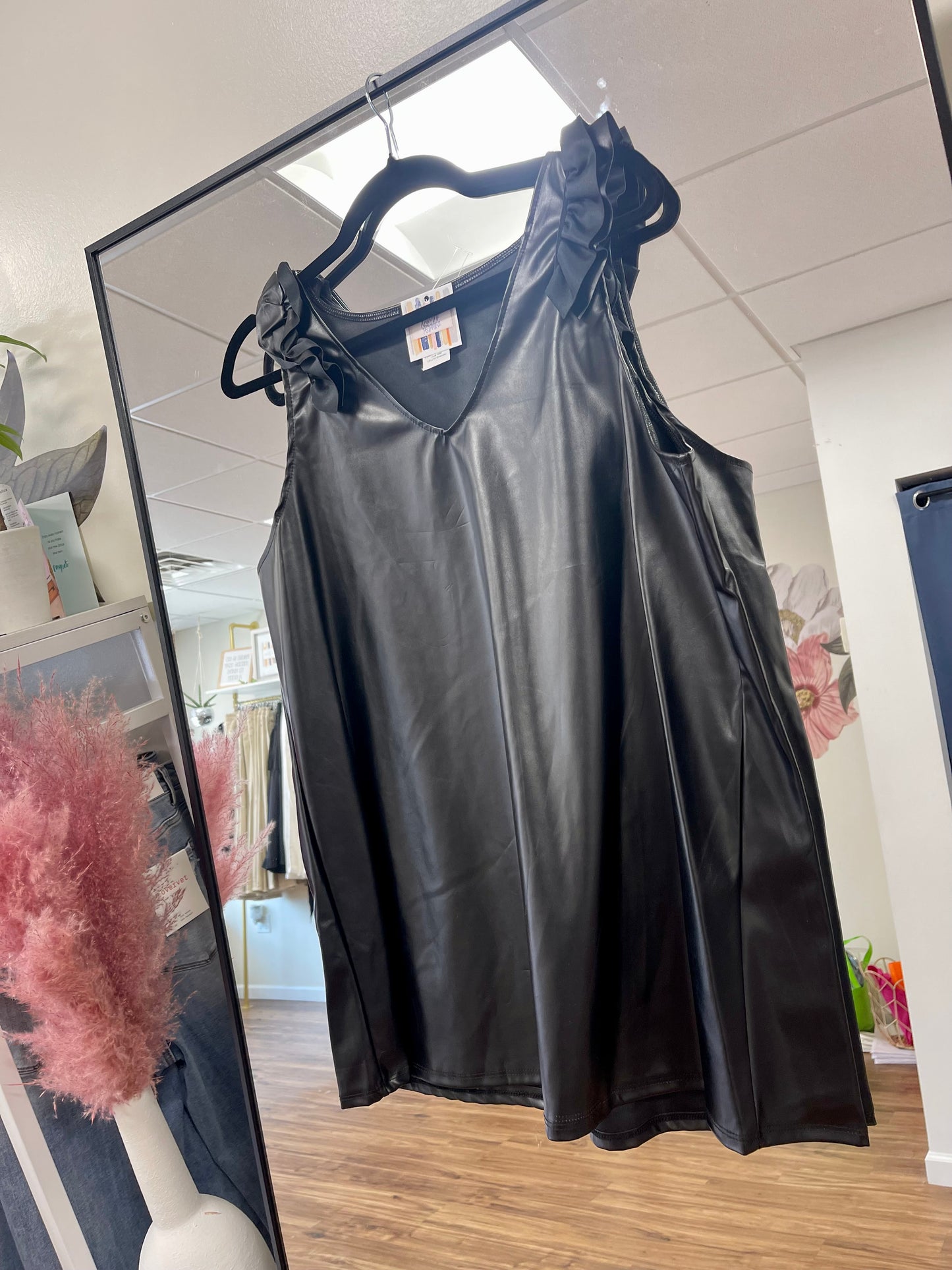 Faux Leather Top