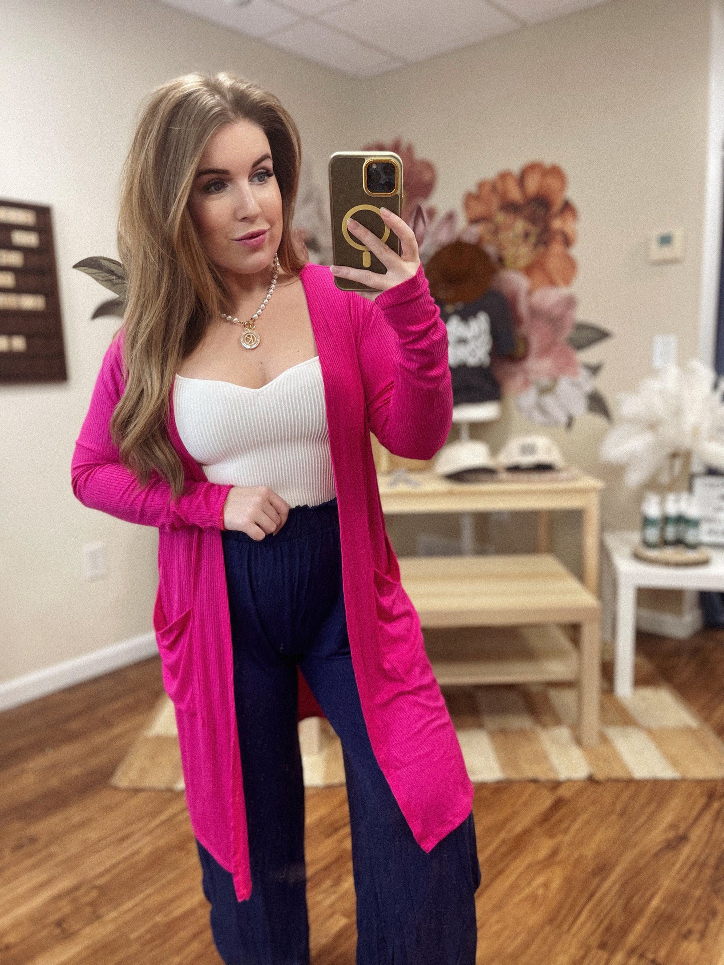 Navy Asymmetrical Pants