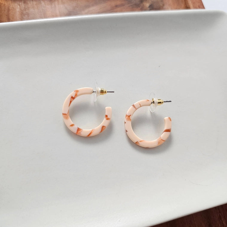 Peach Cam Mini Hoops