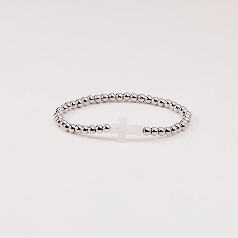 Petite Holy Water Stretch Bracelet in Silver