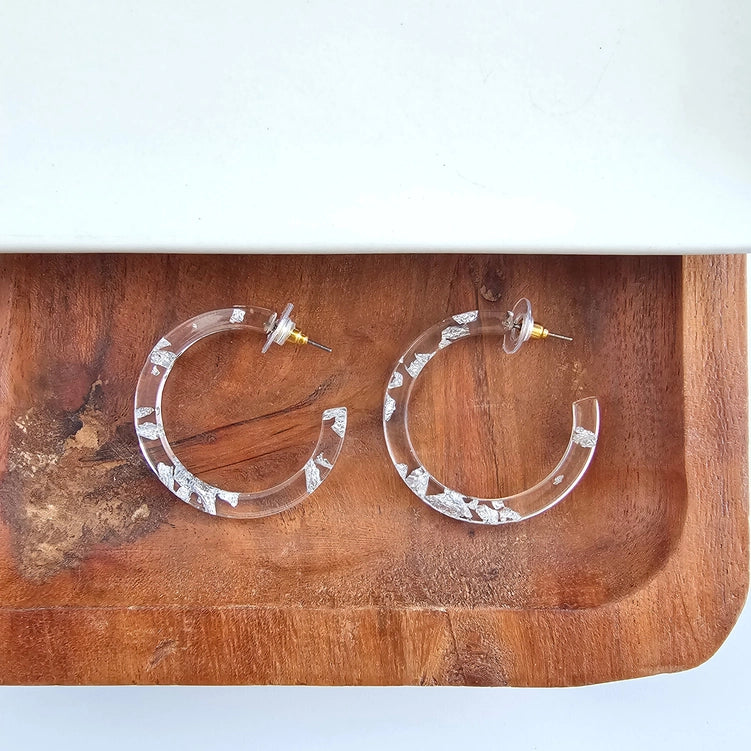 Silver Foil Camy Hoops