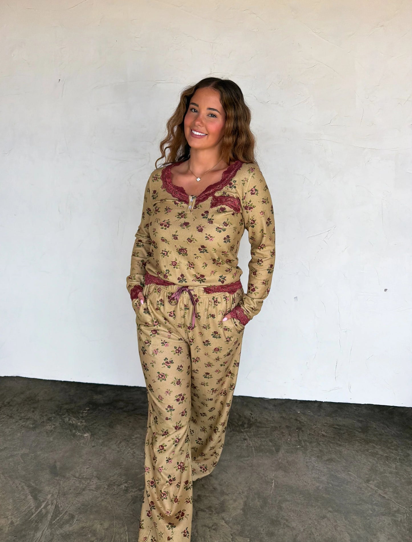 Floral & Lace PJ’s — 2 Colors