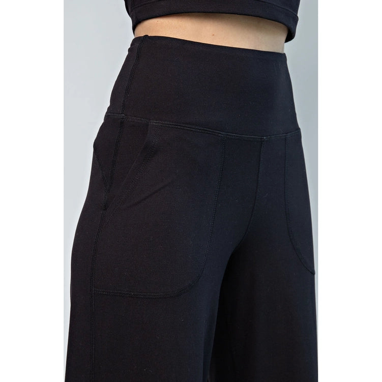 black butter soft straight leg pants