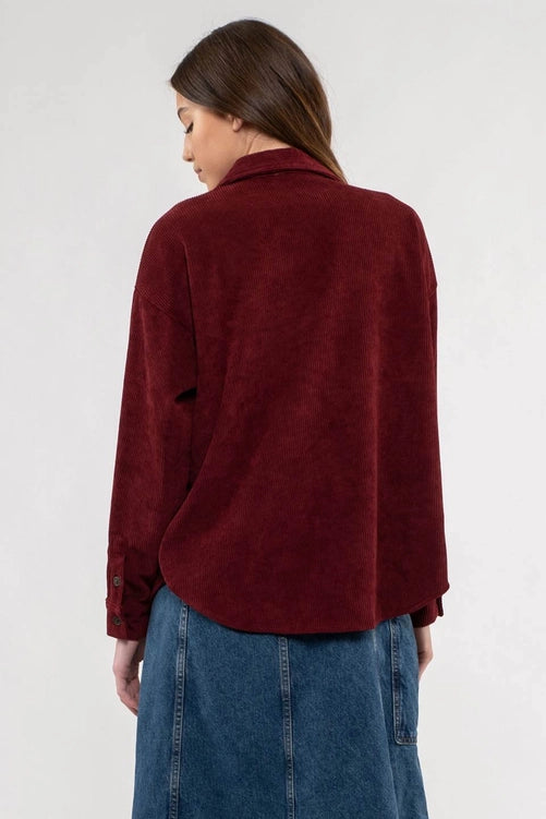 Corduroy Button Up Shacket