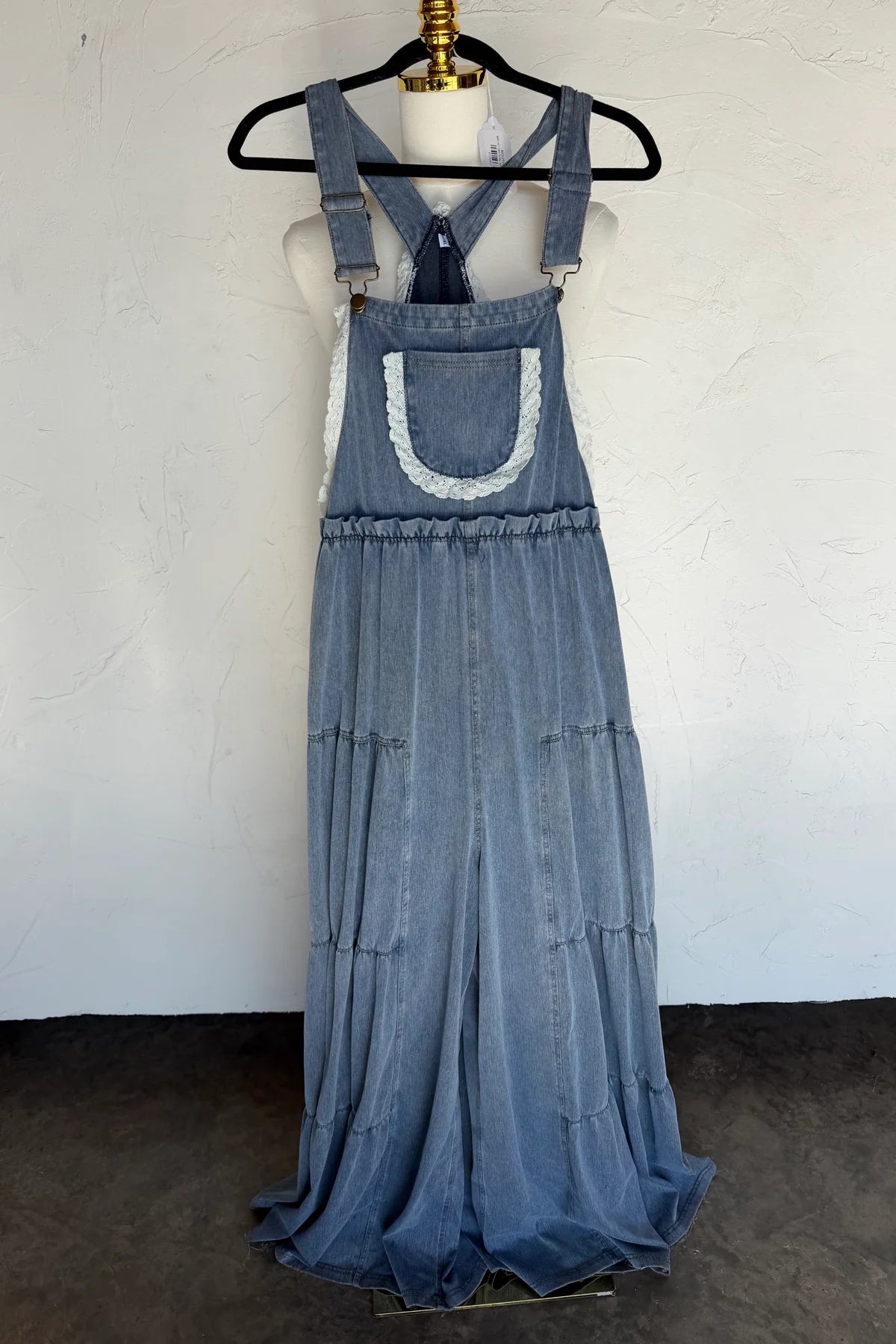Boho & Lace Denim Overalls