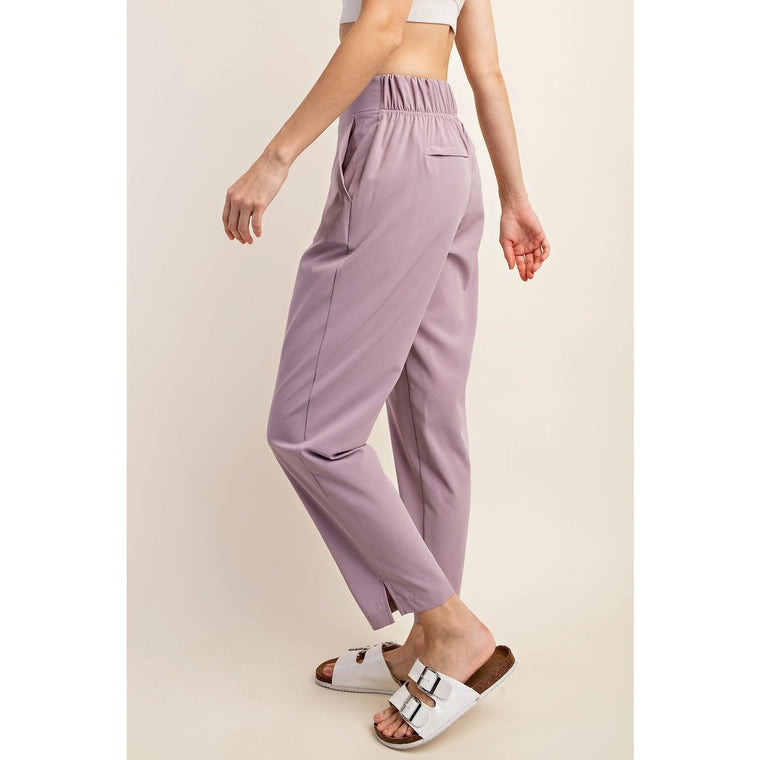 Ash Lavender Crinkle Pant