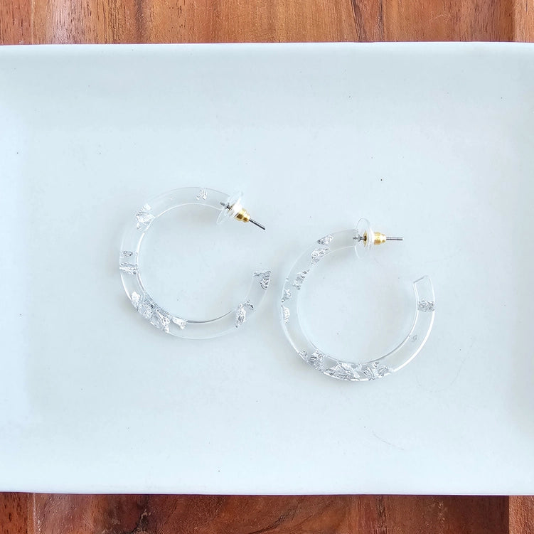 Silver Foil Camy Hoops