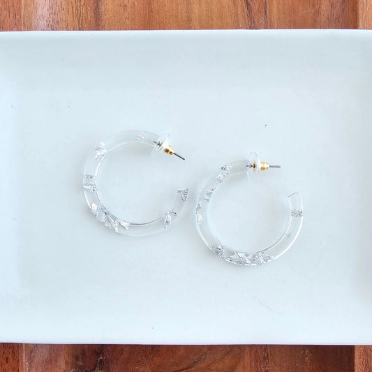 Silver Foil Camy Hoops