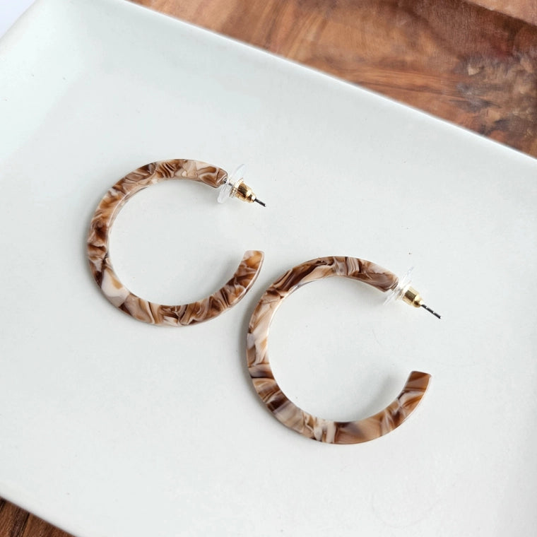 Hickory Brown Camy Hoops