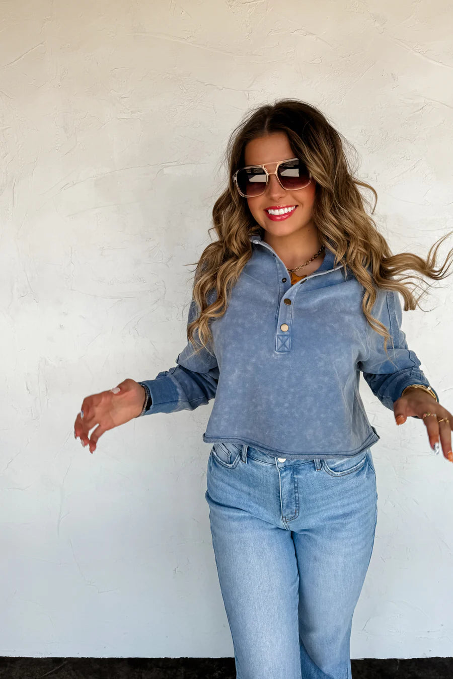 Marley Snap Button Sweatshirt