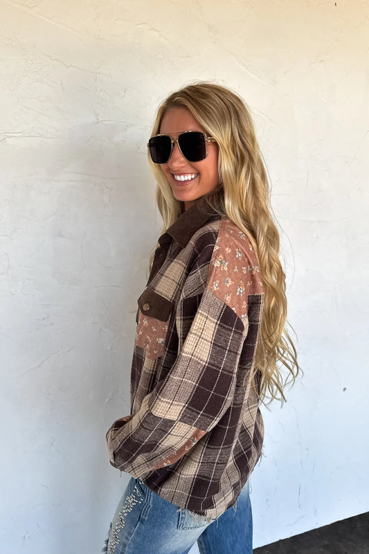 Scarlett Shacket in brown