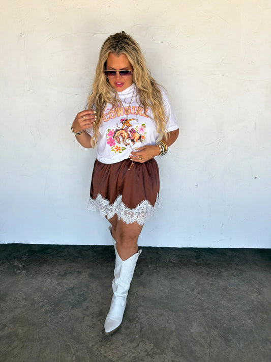 Brown Lace Skirt PREORDER CLOSED