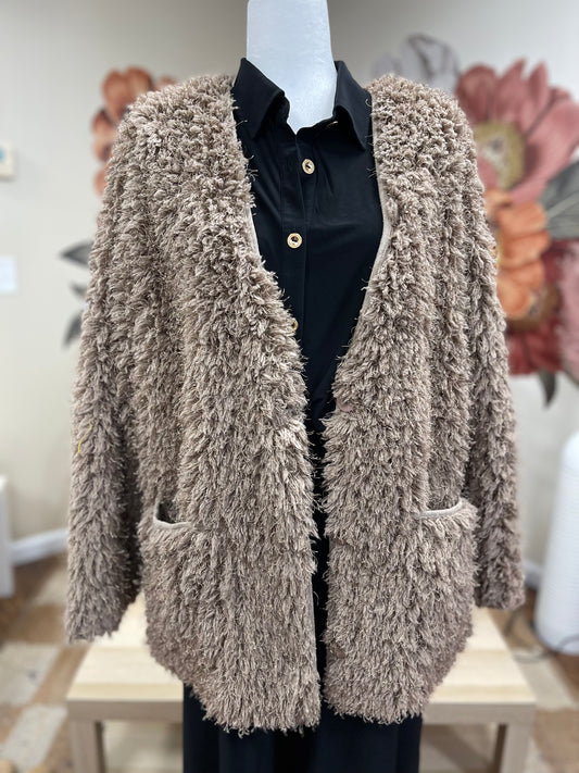 FINAL SALE * Shaggy Fur Suede Jacket