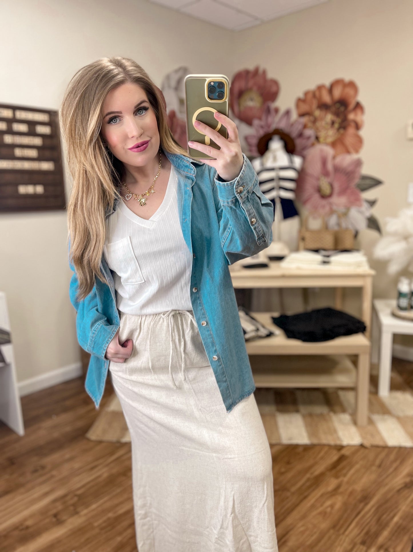 Linen Maxi Skirt