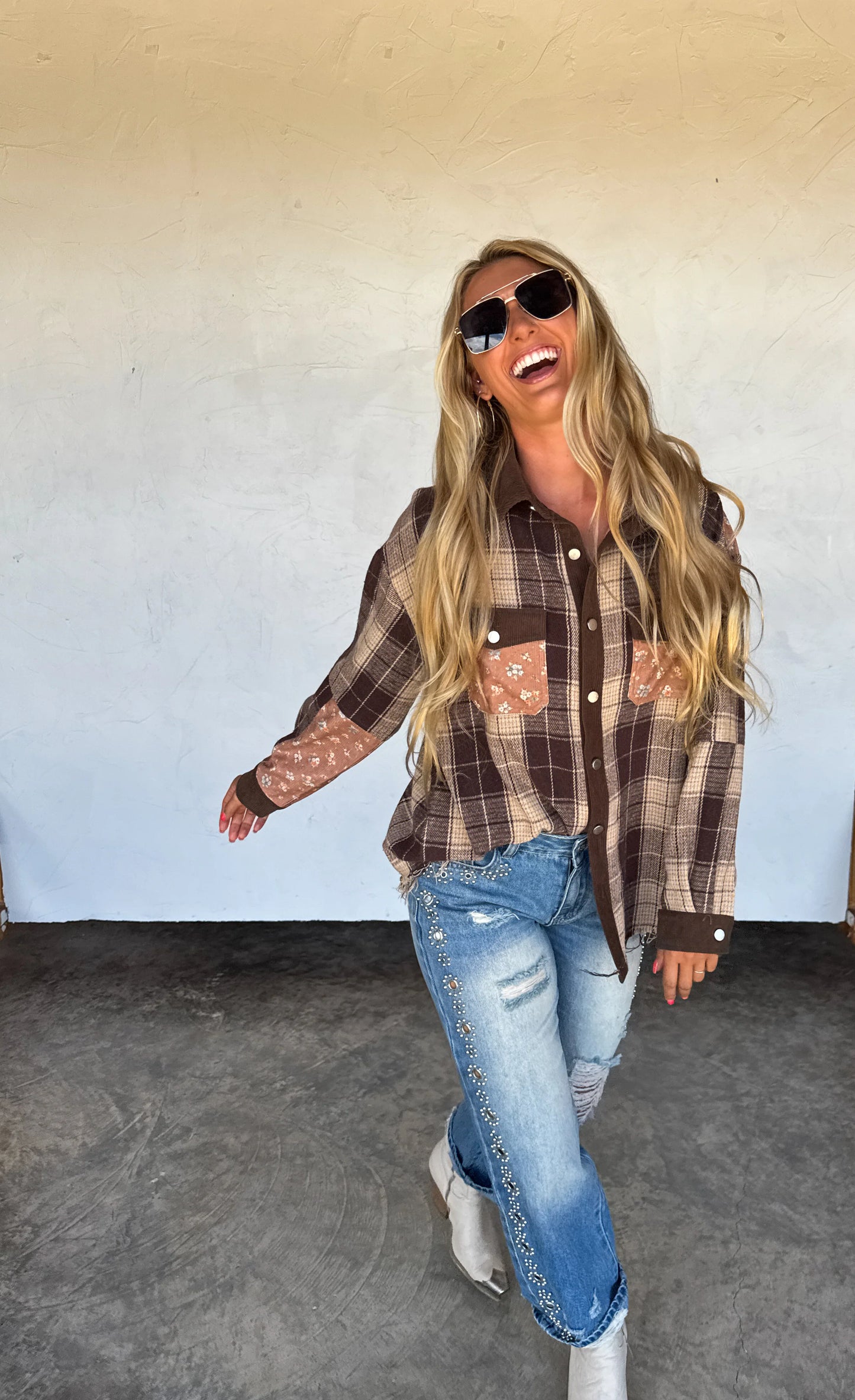 Scarlett Shacket in brown