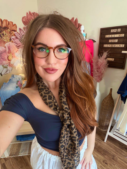 Leopard Chiffon Scarf