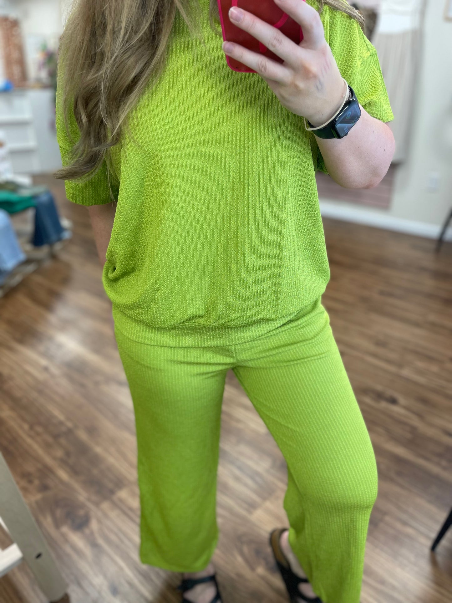 Lime Textured Set