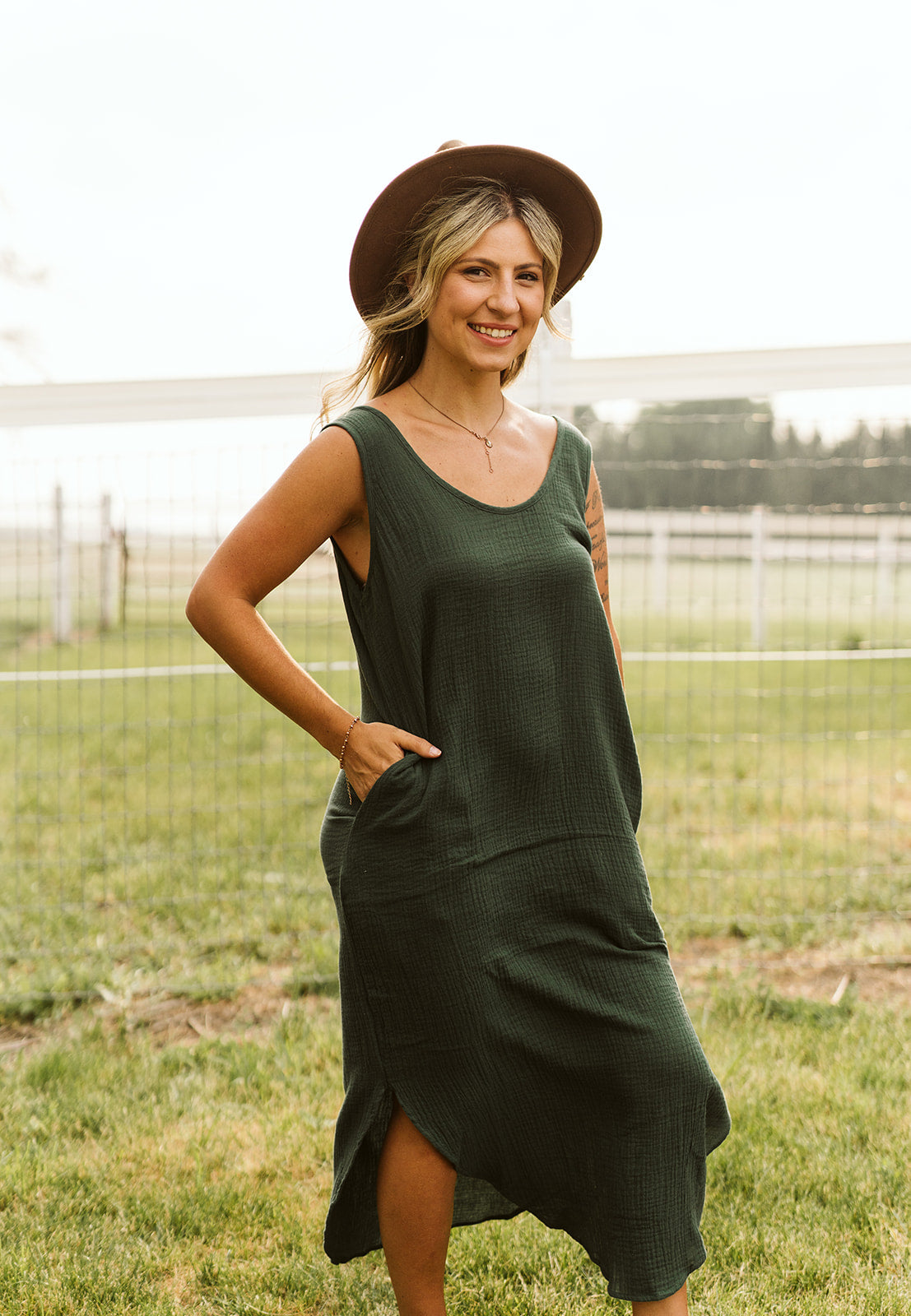 Emerald Daisy Dress