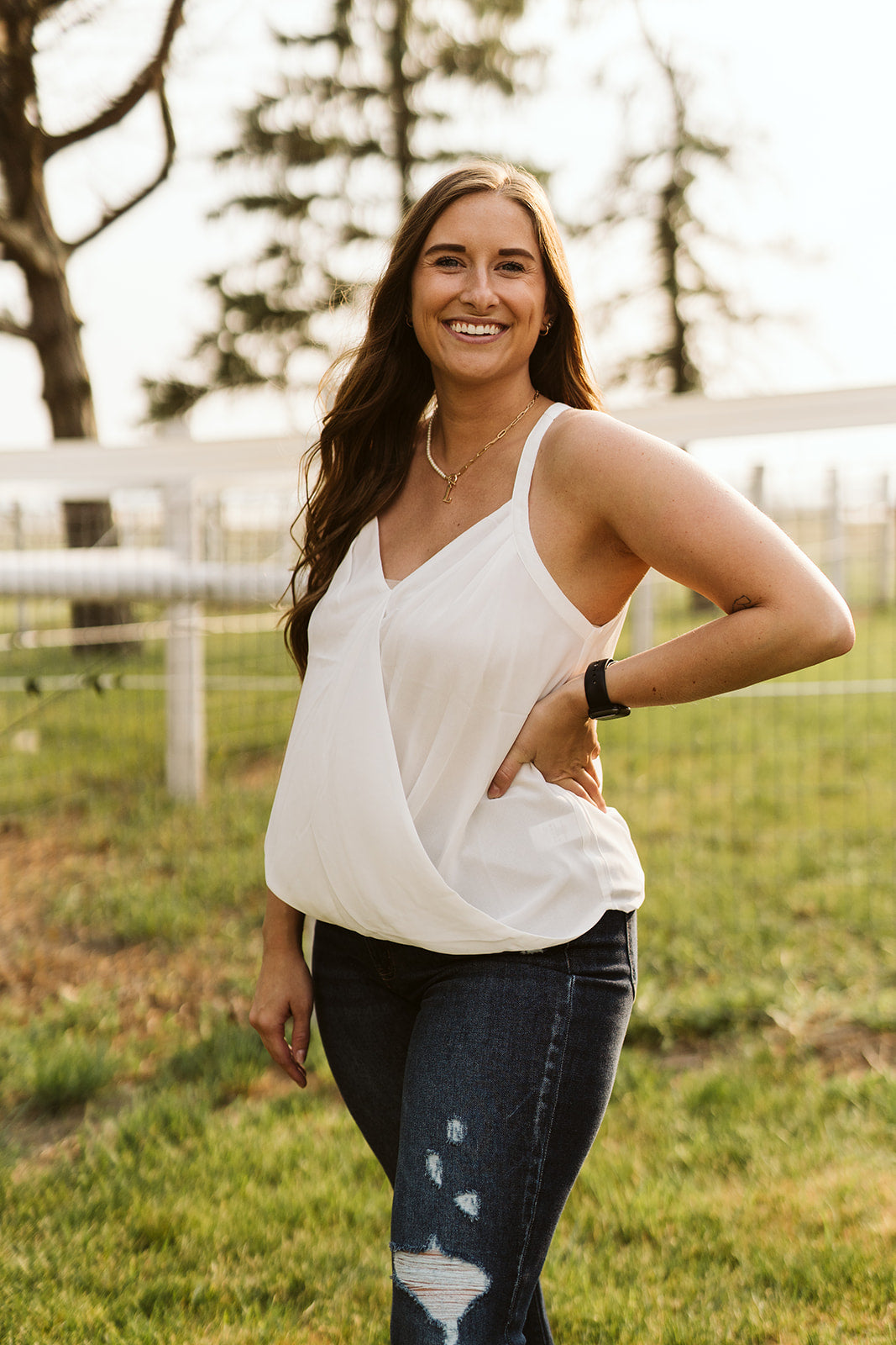 Surplice Tank in Ivory
