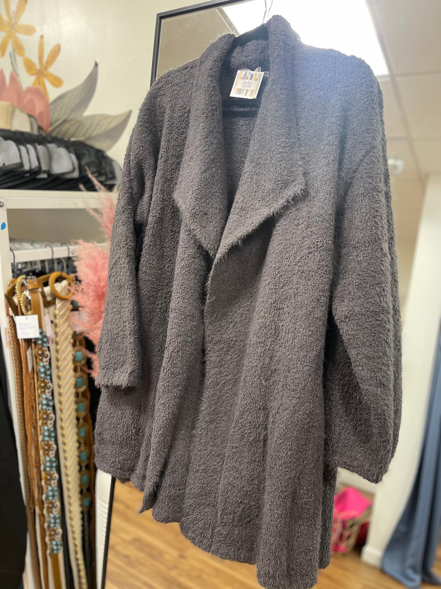 Soft Fuzzy Drape Cardigan