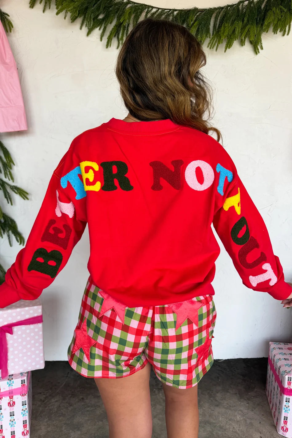 BETTER NOT Sweatshirt in Red
