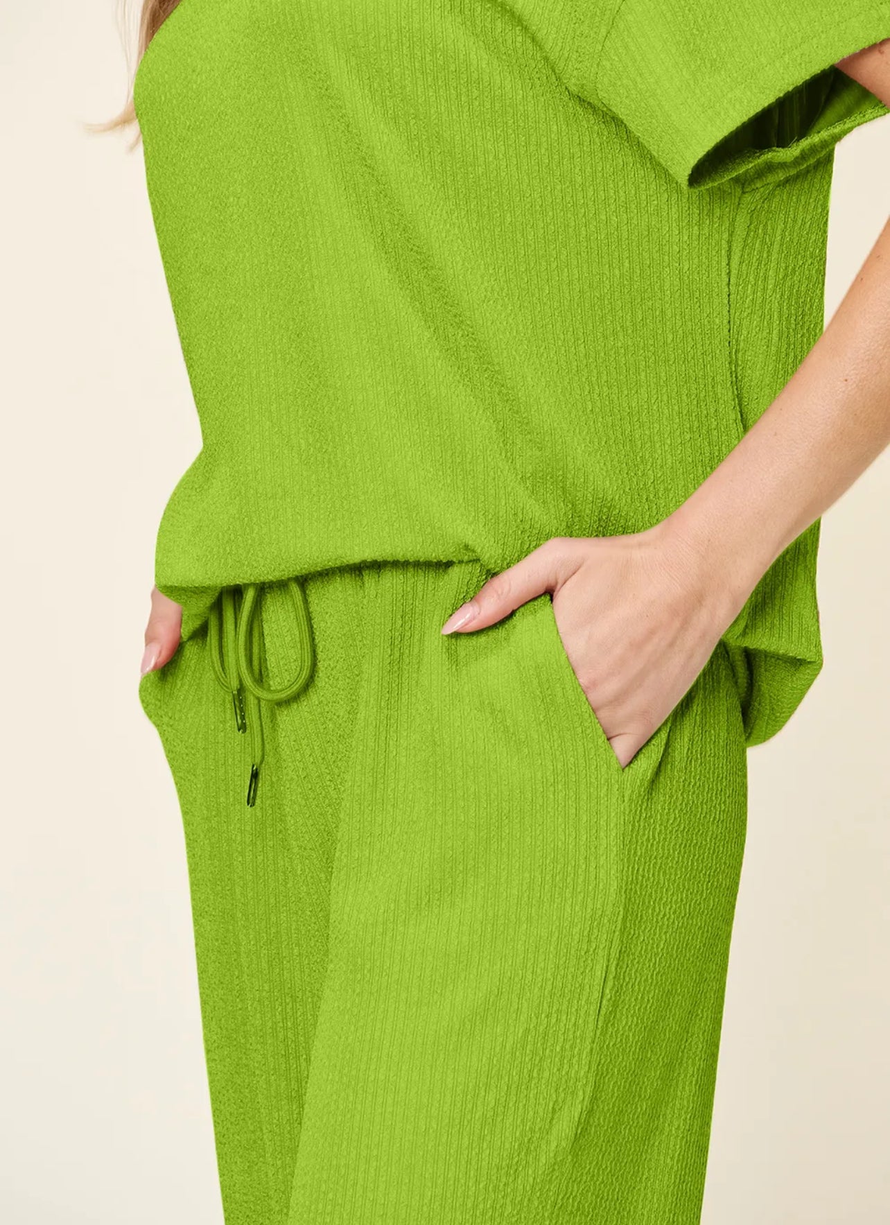 Lime Textured Set