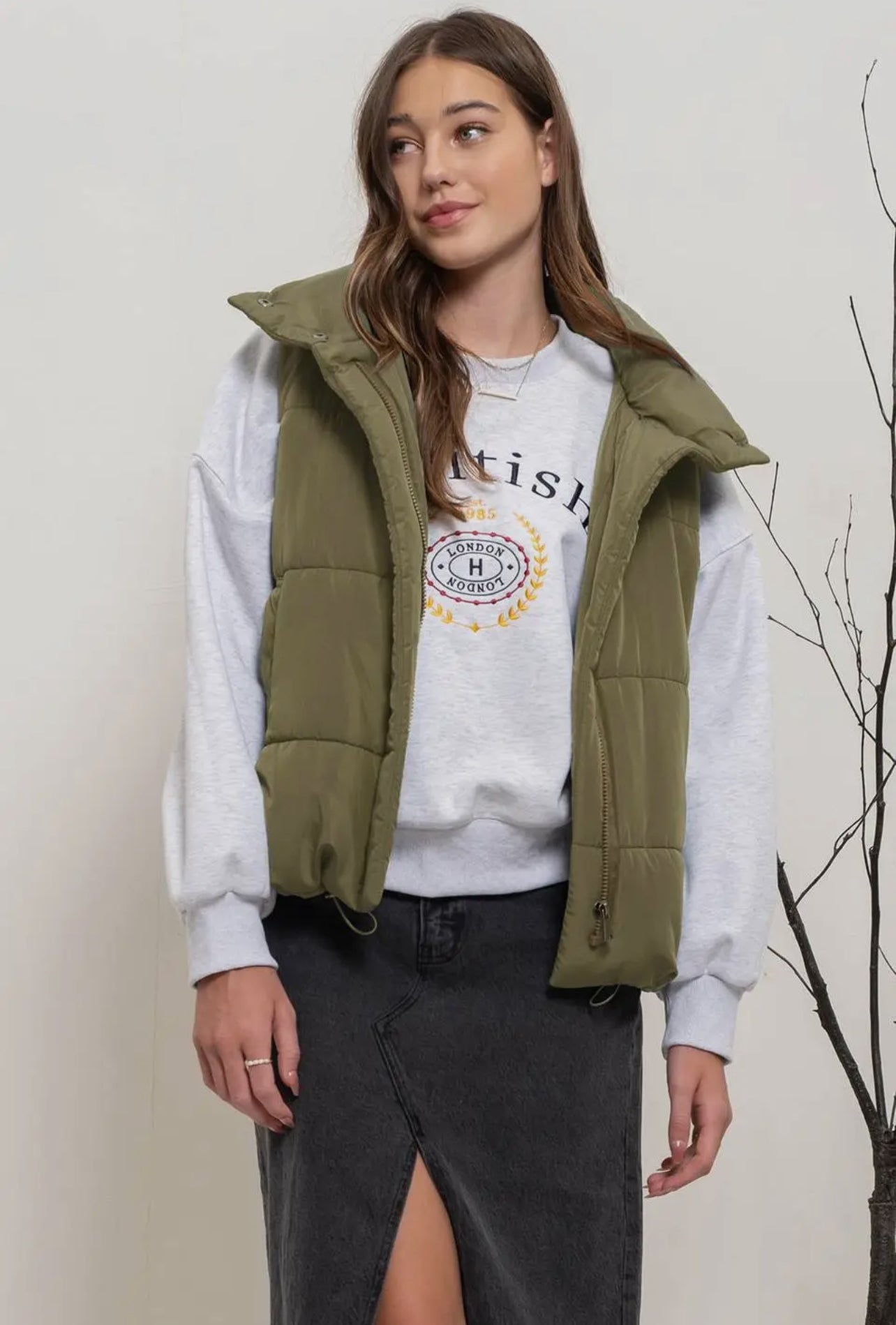 Zip Up Puffer Vest