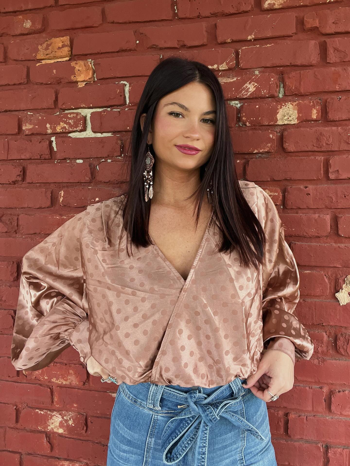 Rose Gold Smocked Top