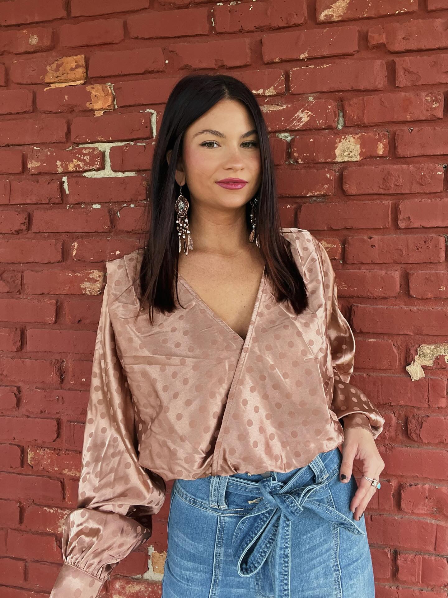 Rose Gold Smocked Top