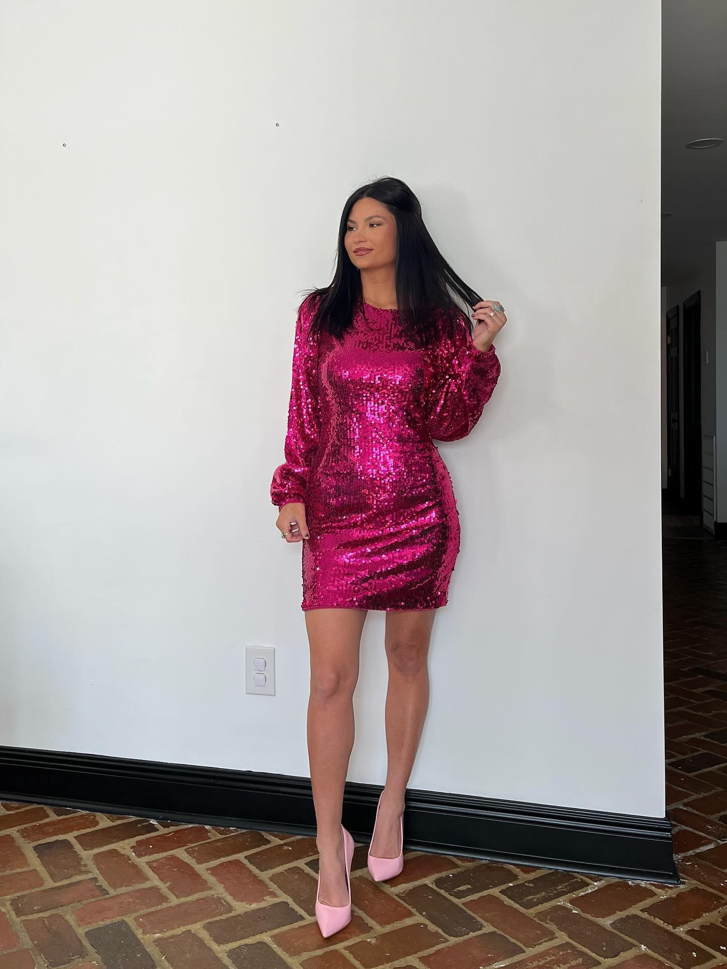 Hot Pink Sequin Dress