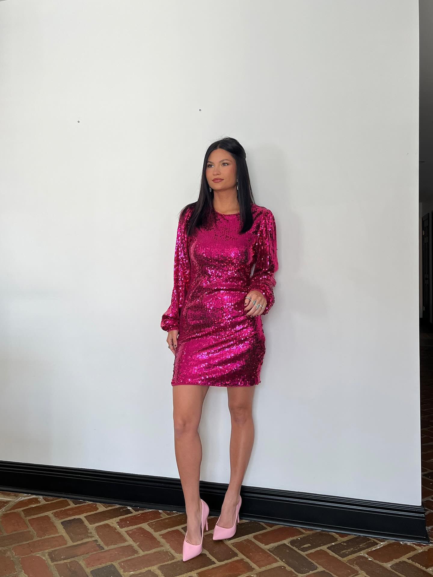 Hot Pink Sequin Dress