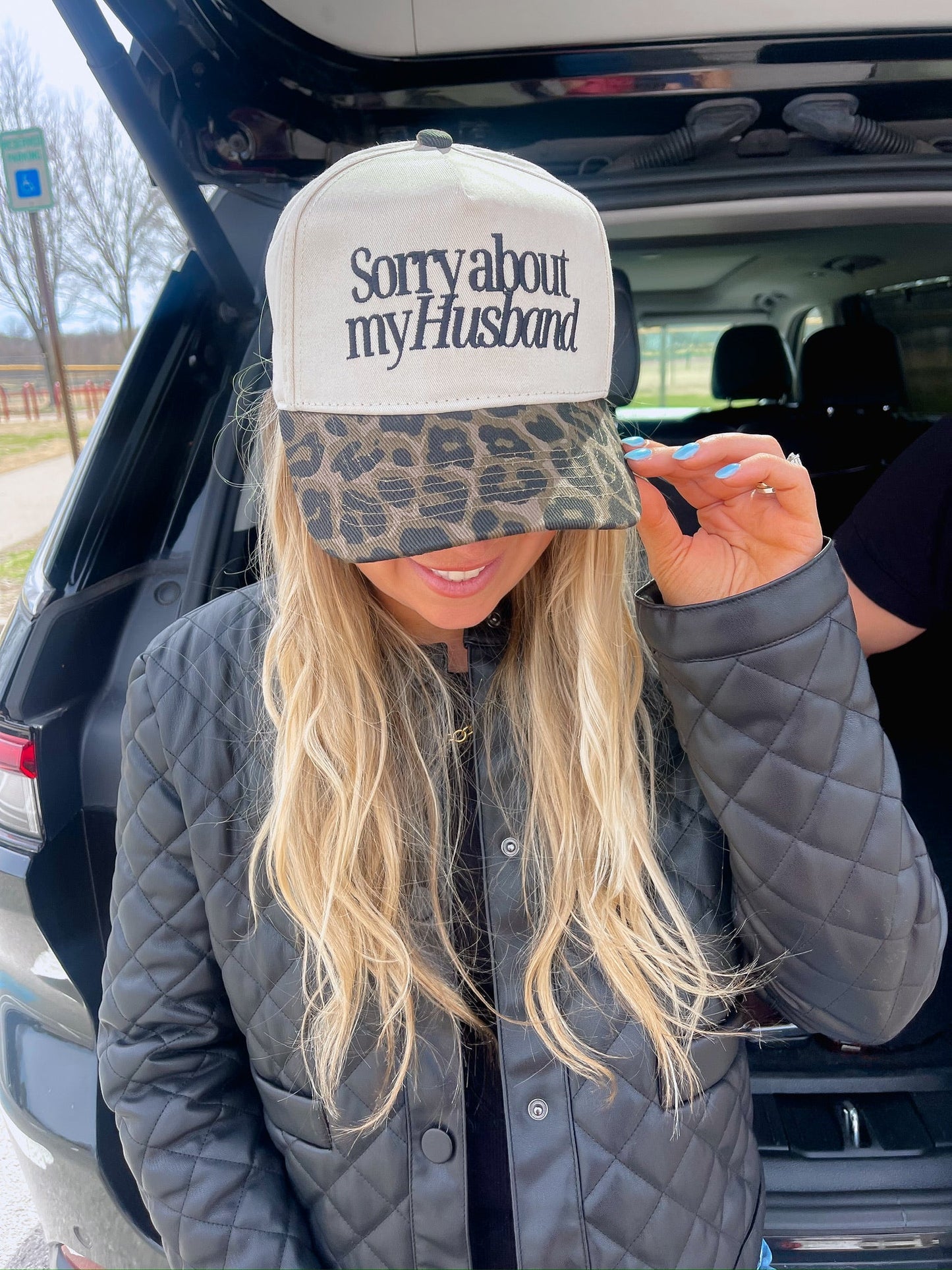 Sorry about my Husband / Wife Vintage Trucker Hat