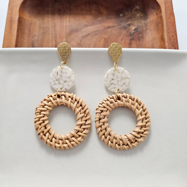 Lana Dark Rattan Earring