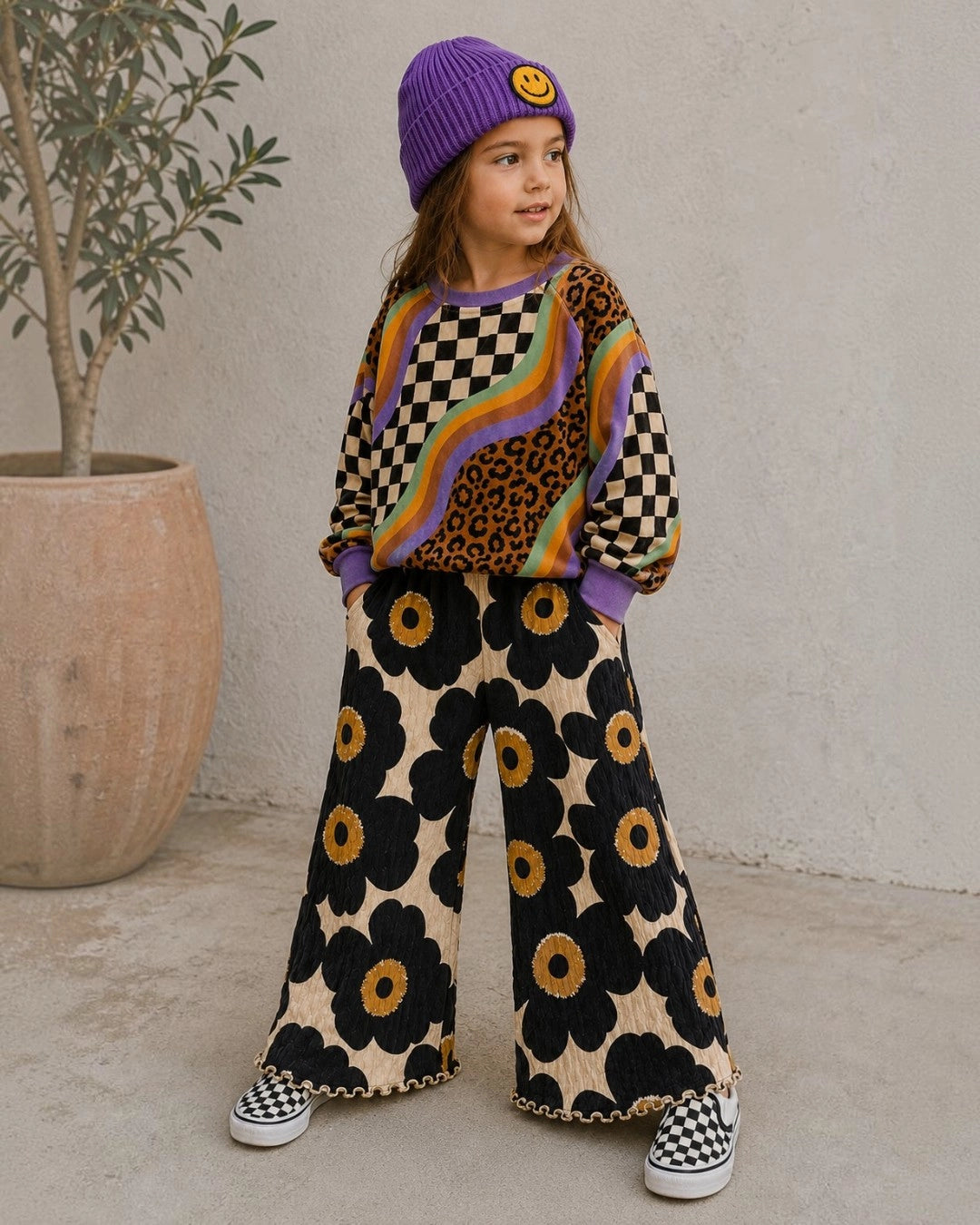 Girls Velvet Pullover