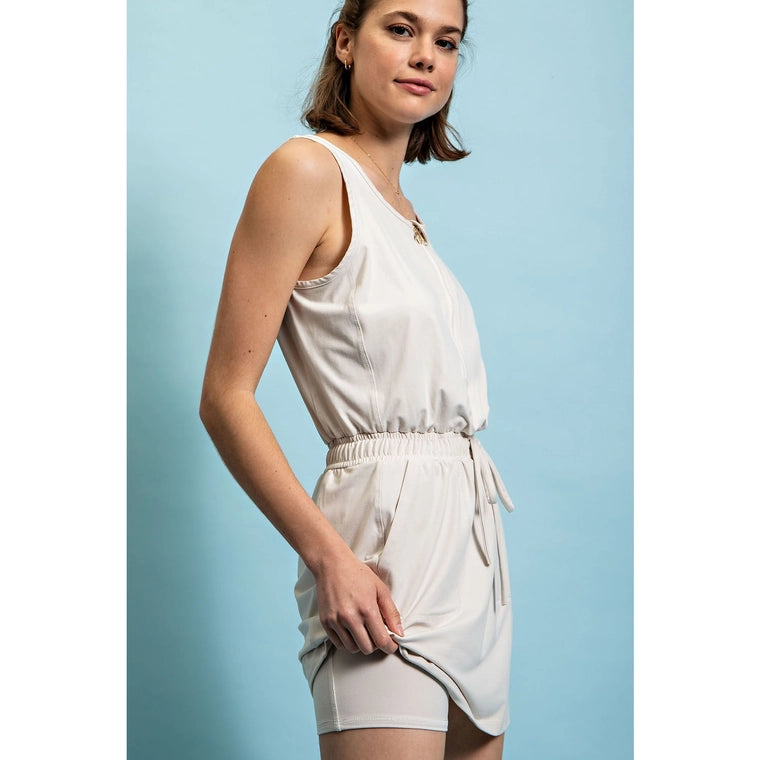 Pearl Butter Romper Dress