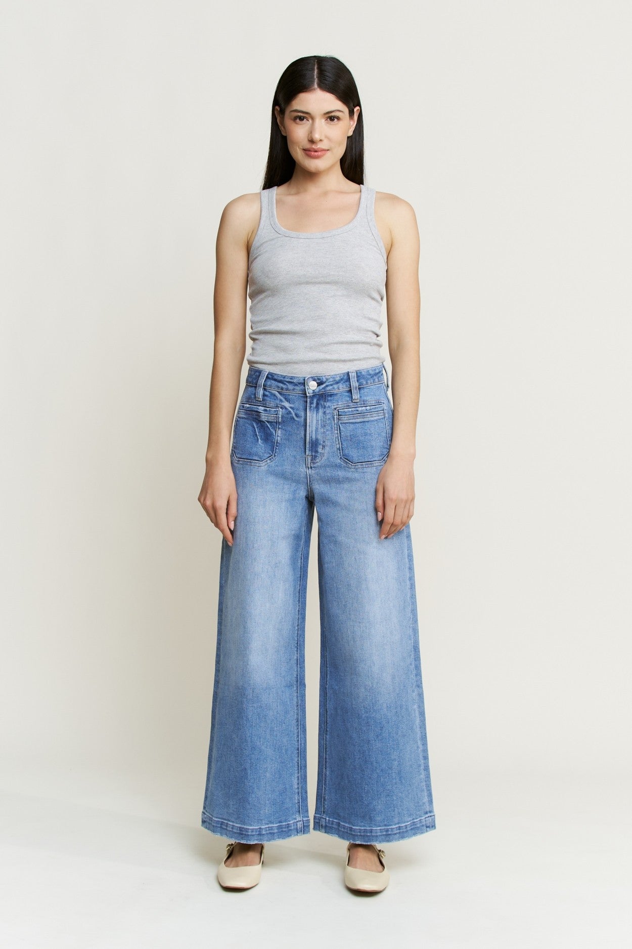 MICA Super High Ankle Wide Leg Jean