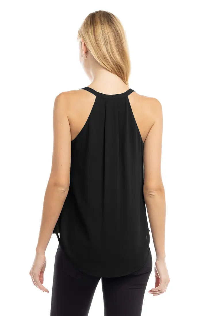 Black Surplice Tank