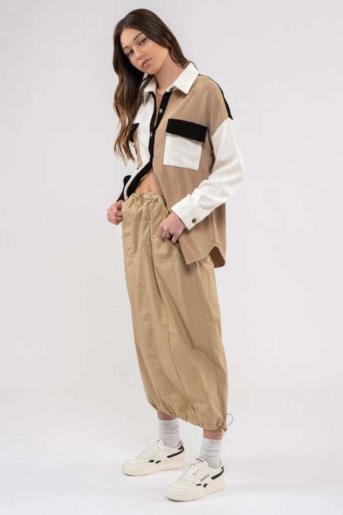 Colorblock Shacket