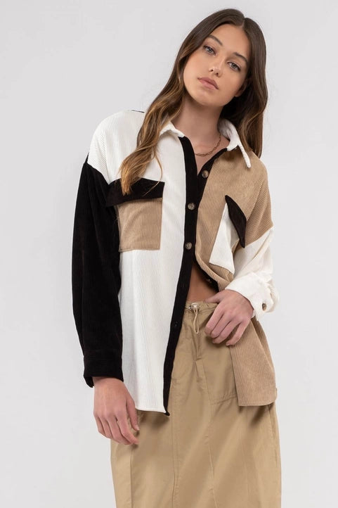 Colorblock Shacket