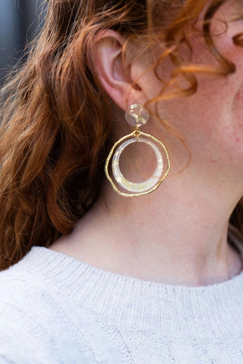Gold Flake Georgia Earring