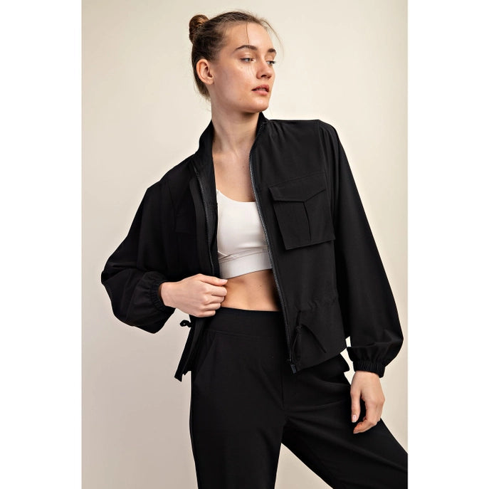 Black Crinkle Jacket