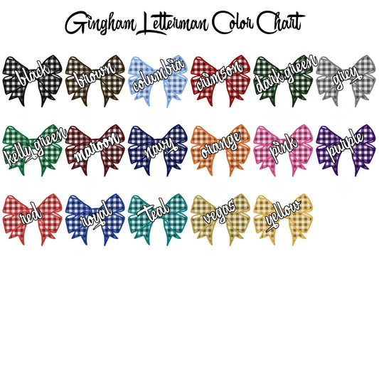 Custom Gingham Letterman Side-Bow Sweatshirt