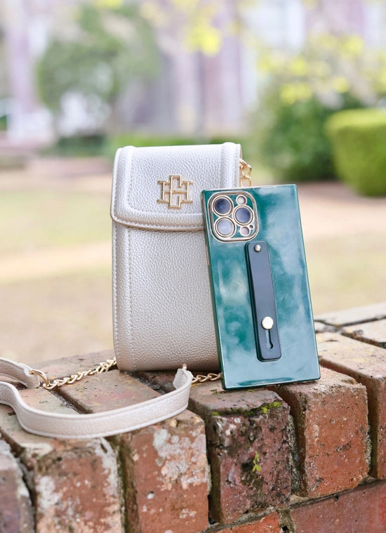 Paige Cell Phone Crossbody in Pearl
