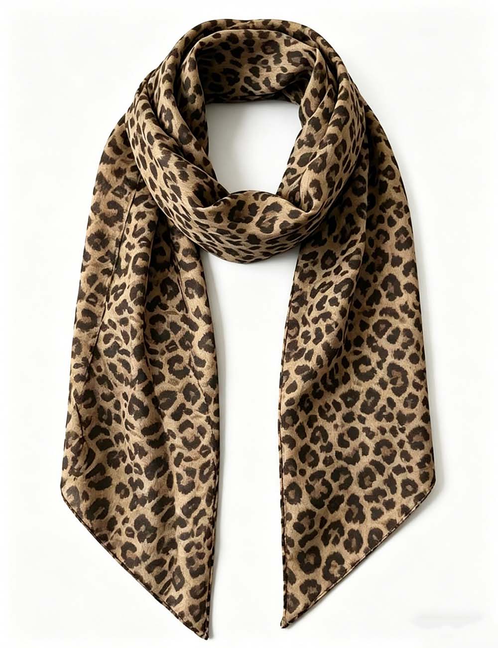Leopard Chiffon Neck Scarf